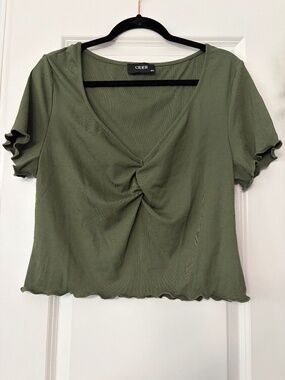 Ruched Crop Tee